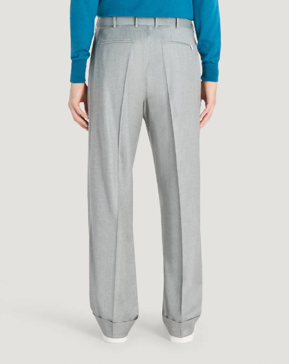 Pt Torino Pantaloni Quindici in twill di lana fluida In Linea