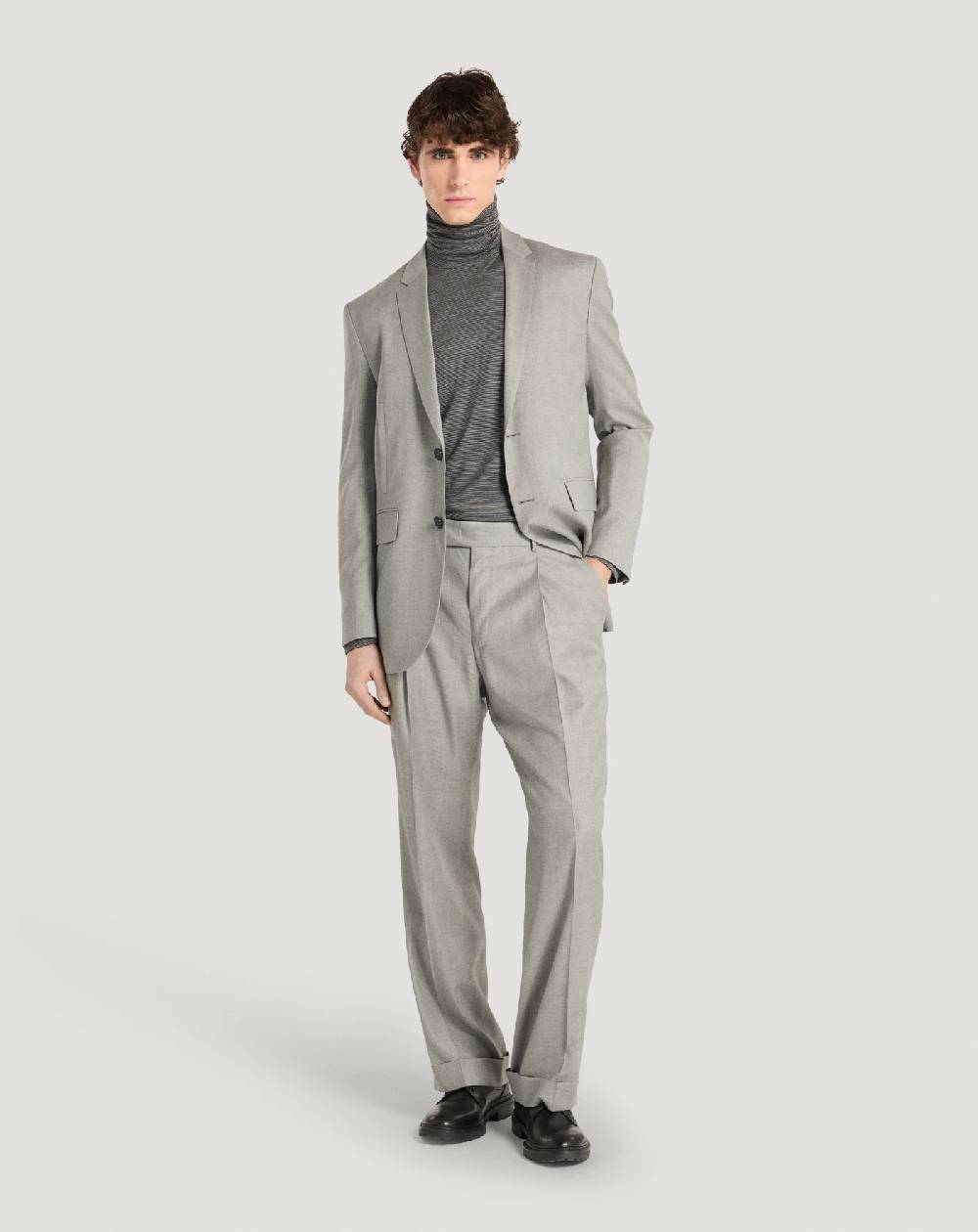 Pt Torino Pantaloni Quindici in twill di lana fluida In Linea