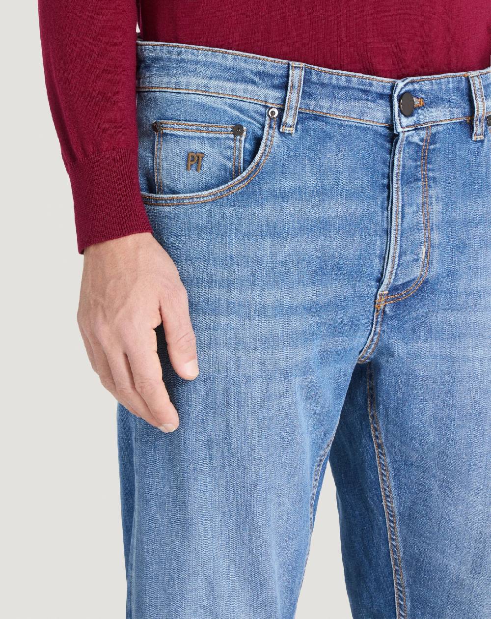 Pt Torino Jeans Reggae in denim stretch superfine Vendita