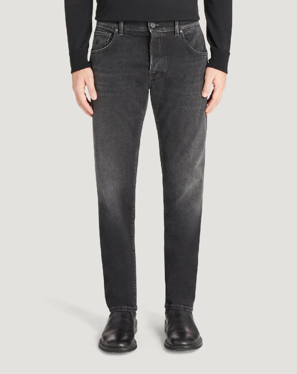 Pt Torino Jeans Breakbeat in black denim double Affare Del Giorno