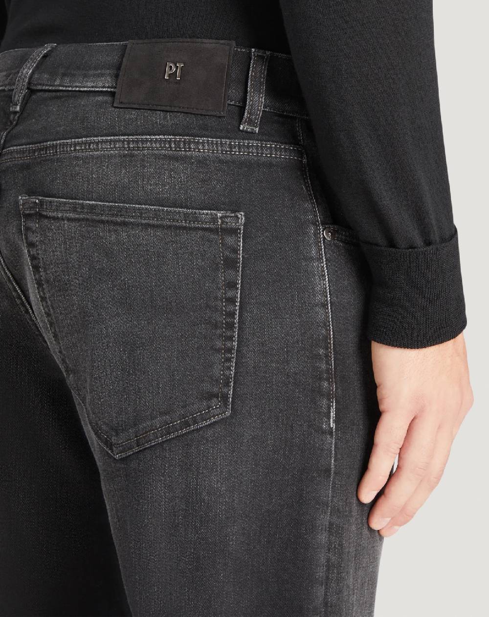 Pt Torino Jeans Breakbeat in black denim double Affare Del Giorno