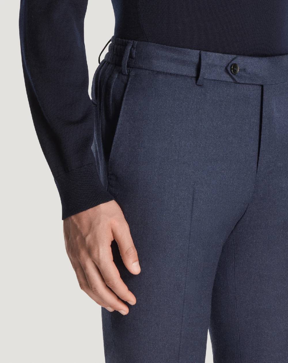 Pt Torino Pantaloni Slim in flanella Italia