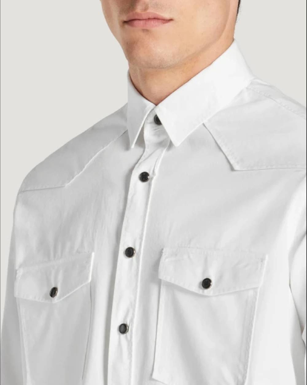 Pt Torino Camicia in gabardina di cotone Vendita Calda