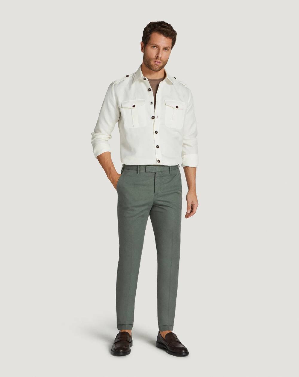 Pt Torino Camicia in twill In Saldo