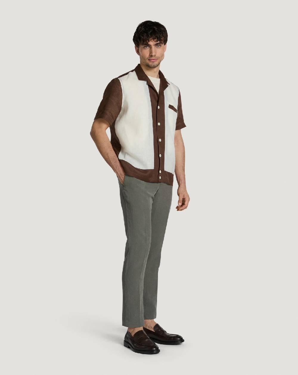 Pt Torino Camicia in lino Negozio online di fabbrica
