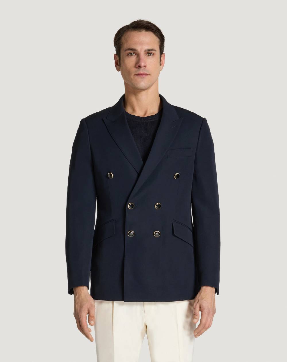 Pt Torino Blazer in lana granité Prezzo Ridotto