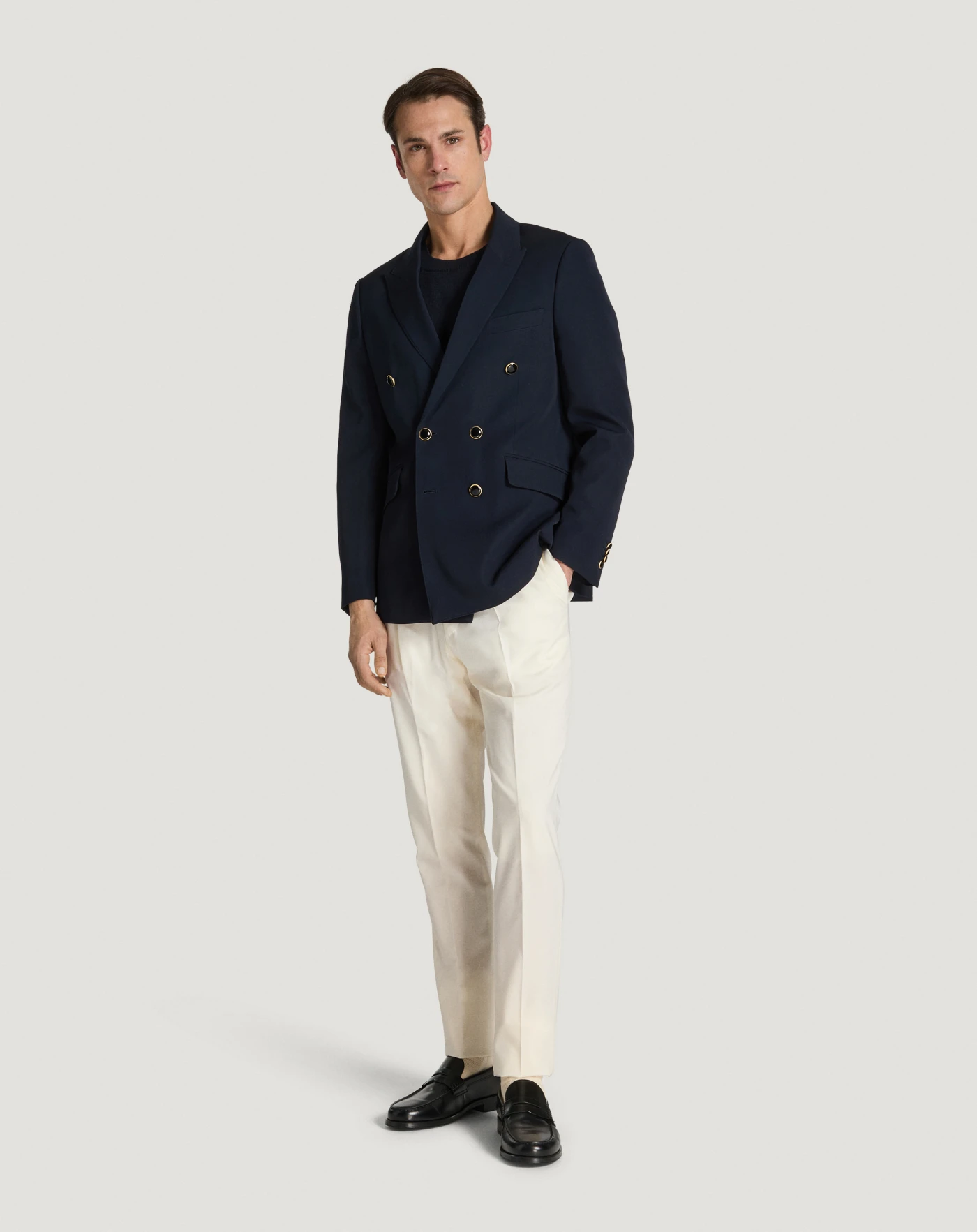 Pt Torino Blazer in lana granité Prezzo Ridotto