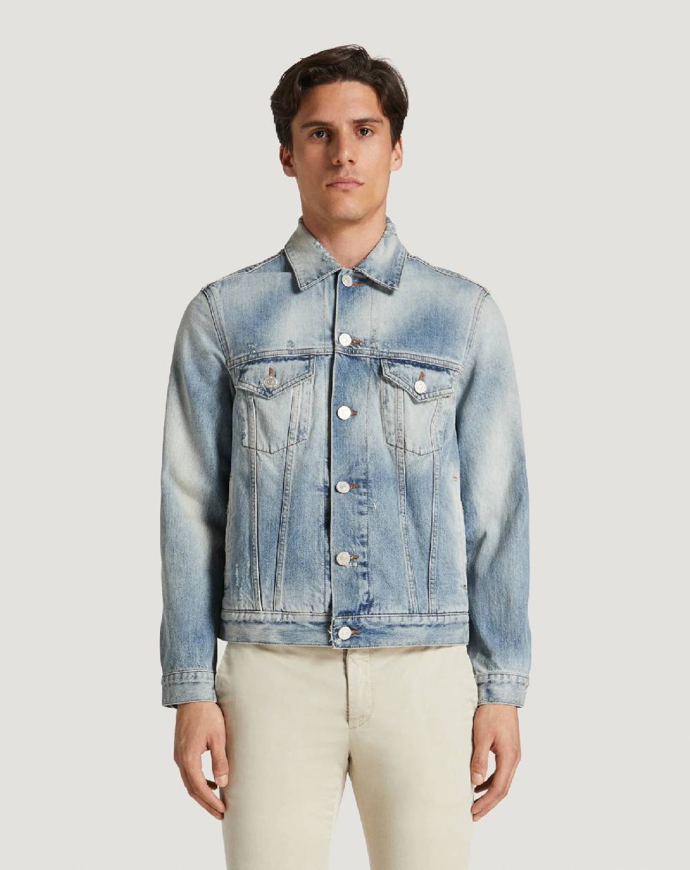 Pt Torino Giacca in denim con ricamo Novità