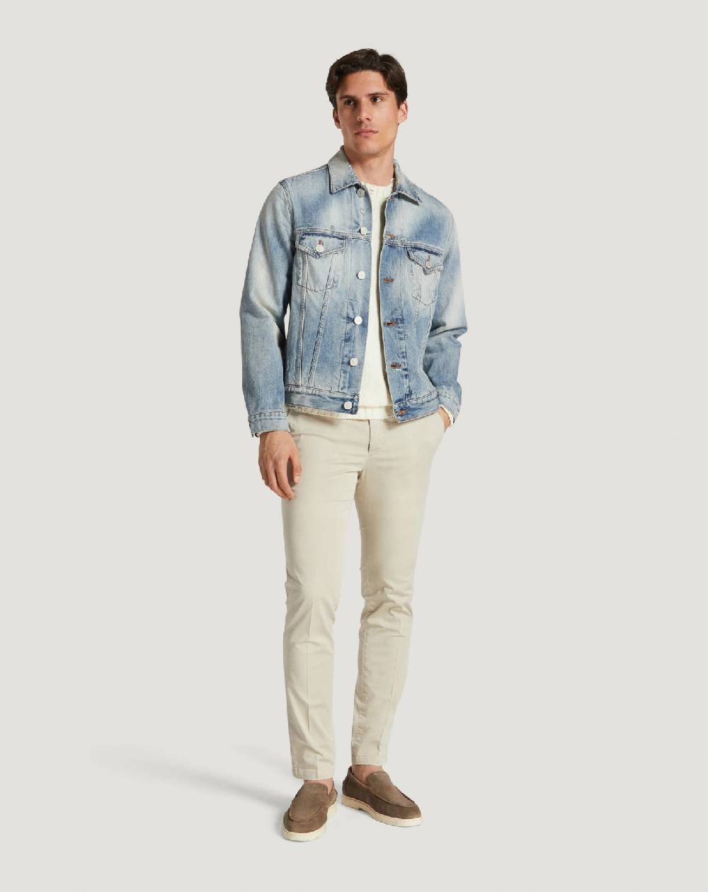 Pt Torino Giacca in denim con ricamo Novità