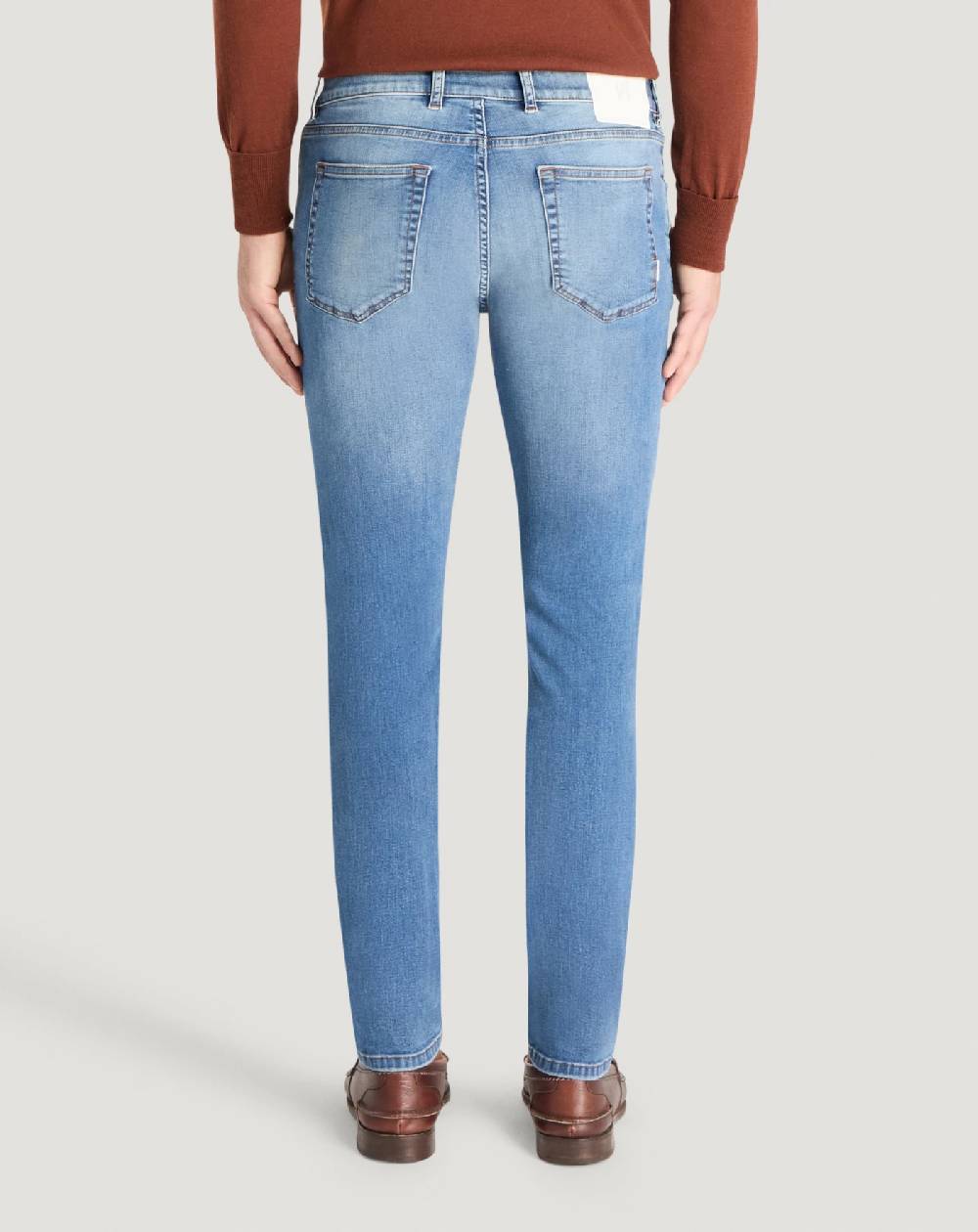 Pt Torino Jeans Swing in denim stretch indigo Sostegno trimestrale