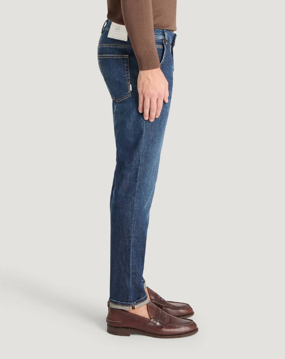 Pt Torino Jeans Indie in denim batavia stretch Vendita Economica