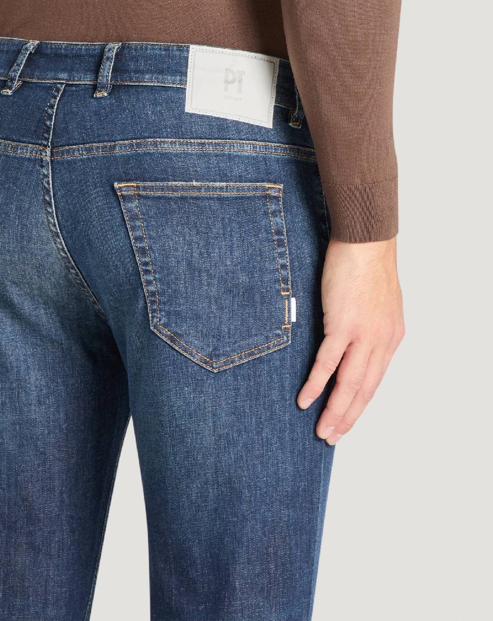 Pt Torino Jeans Indie in denim batavia stretch Vendita Economica