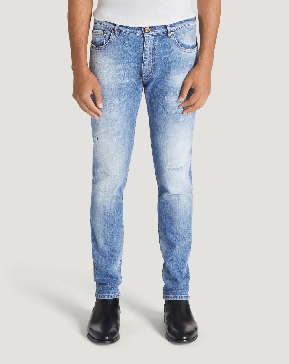 Pt Torino Jeans Rock in denim organico stretch Nuova