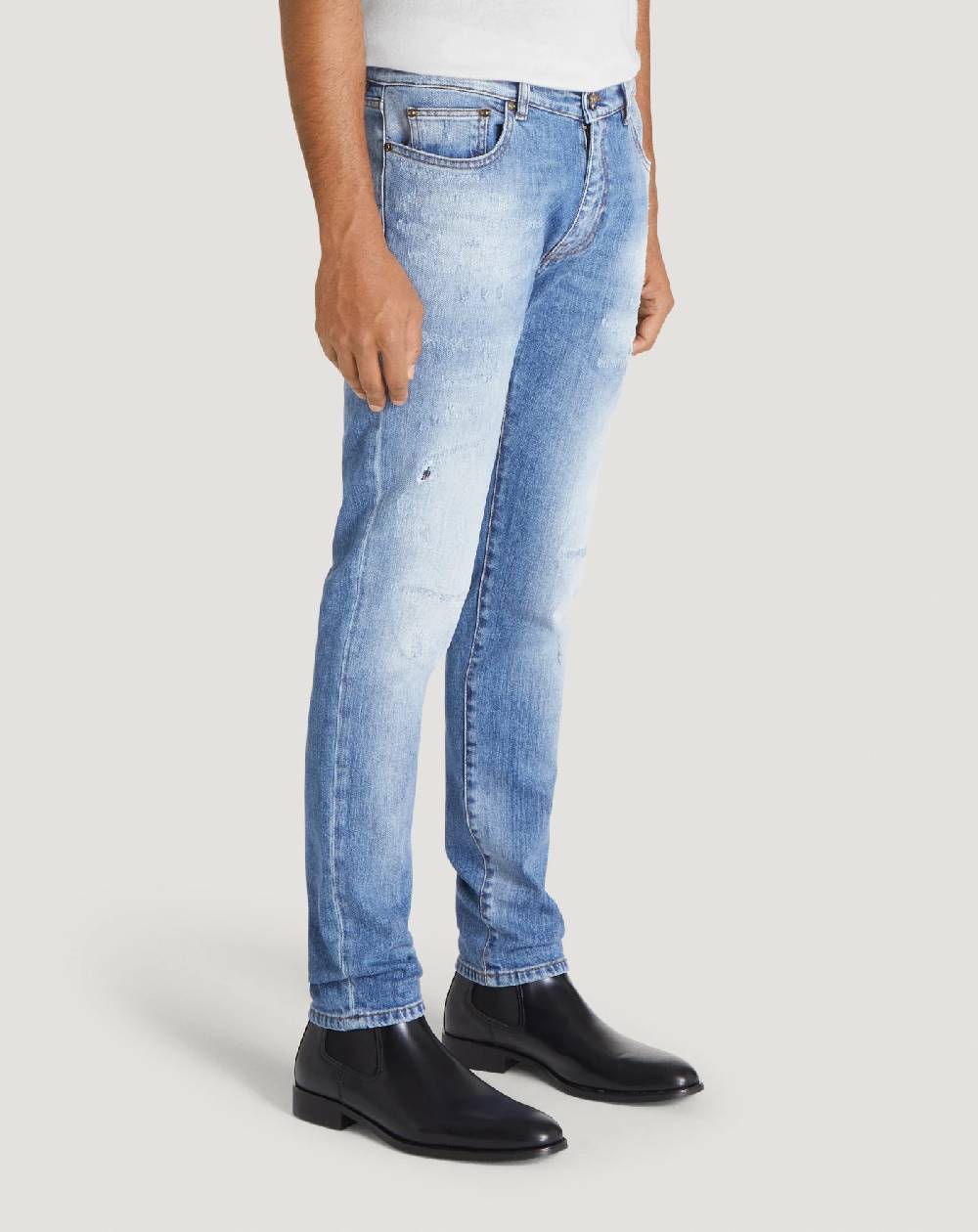 Pt Torino Jeans Rock in denim organico stretch Nuova