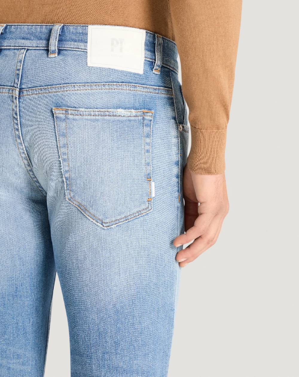 Pt Torino Jeans Reggae in denim stretch indigo Vendita