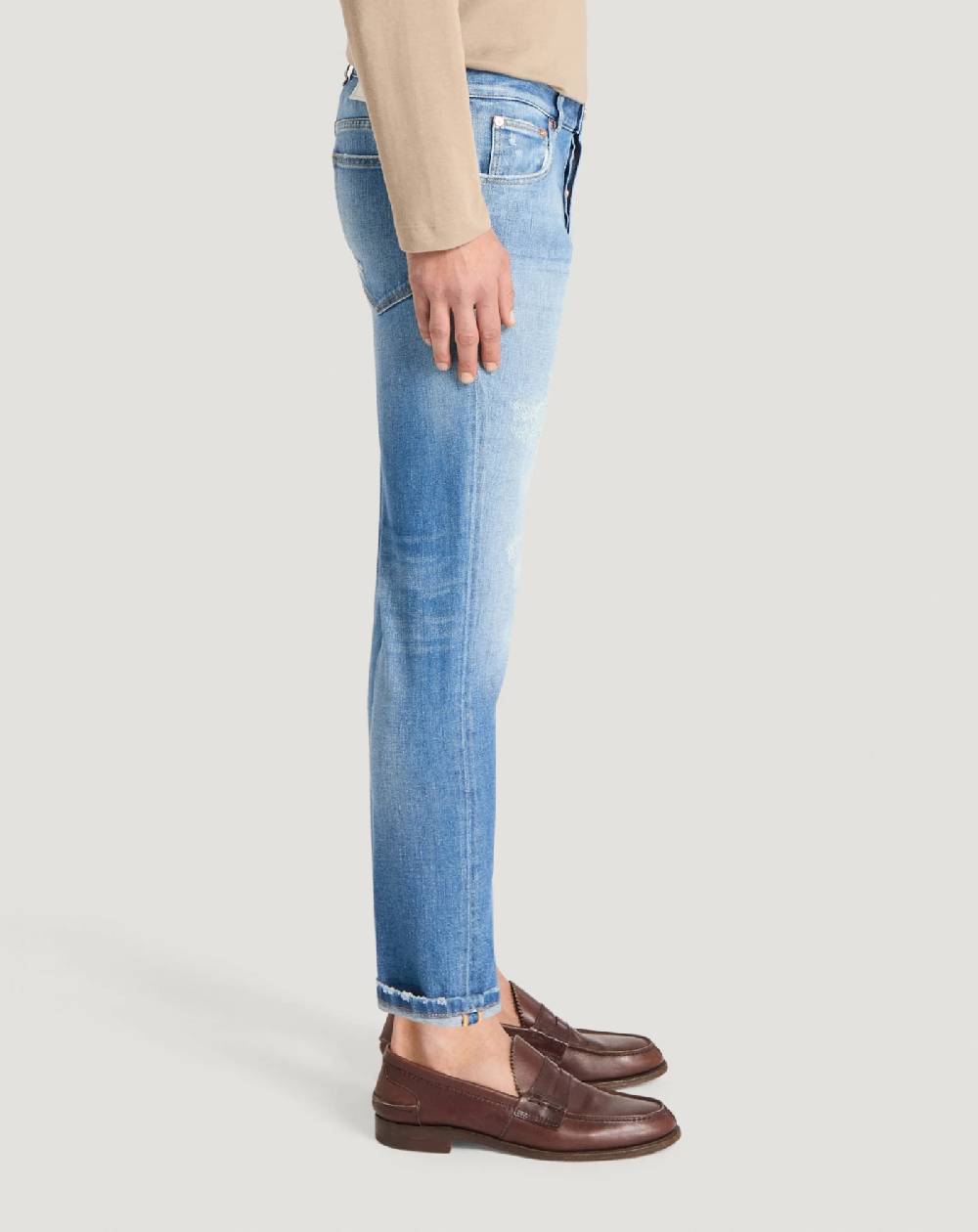 Pt Torino Jeans Reggae in denim stretch indigo Soddisfazione Garantita