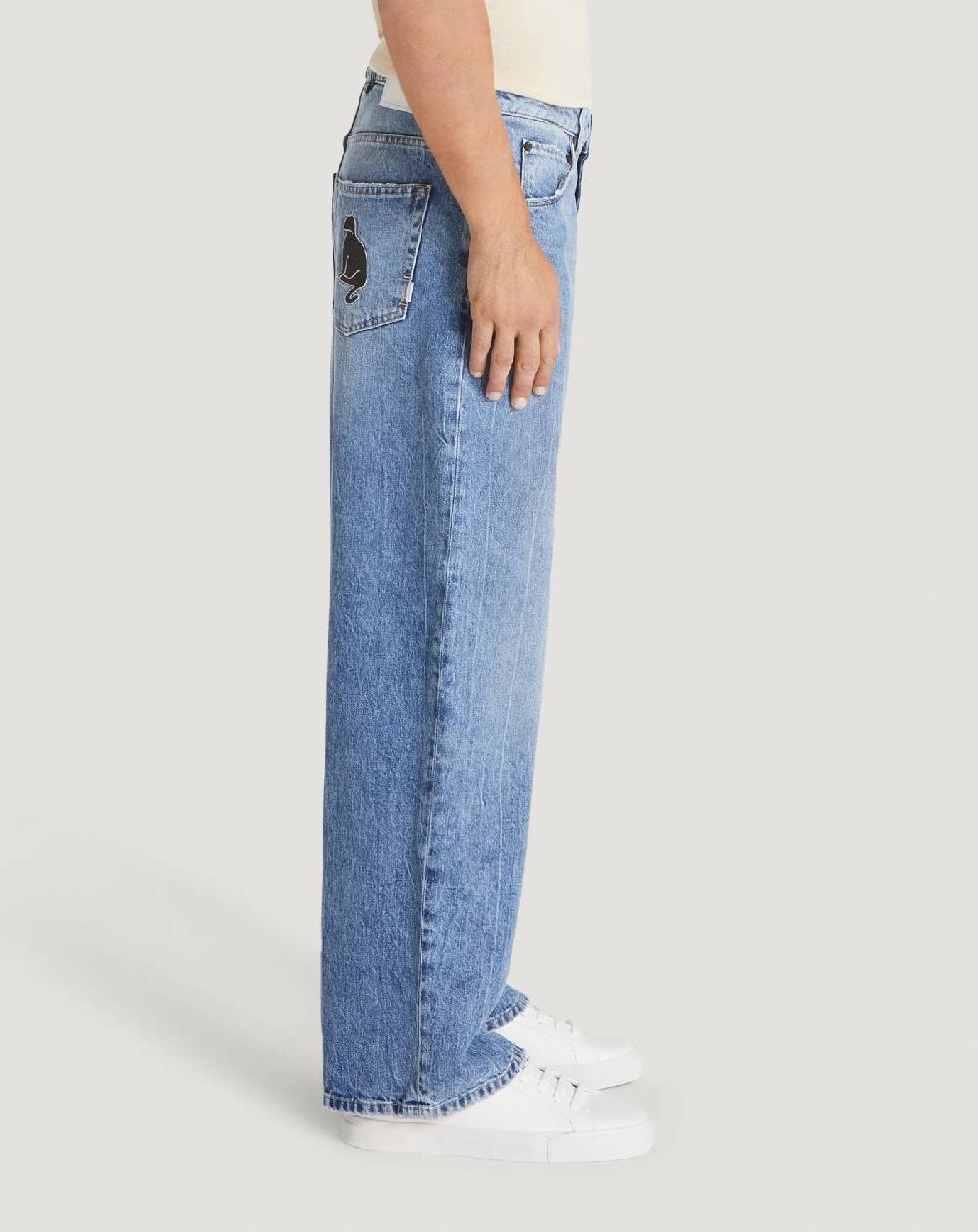 Pt Torino Jeans Skater in denim vintage Negozi Online