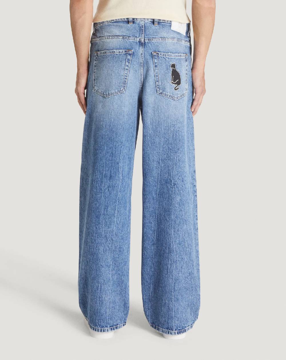 Pt Torino Jeans Skater in denim vintage Negozi Online