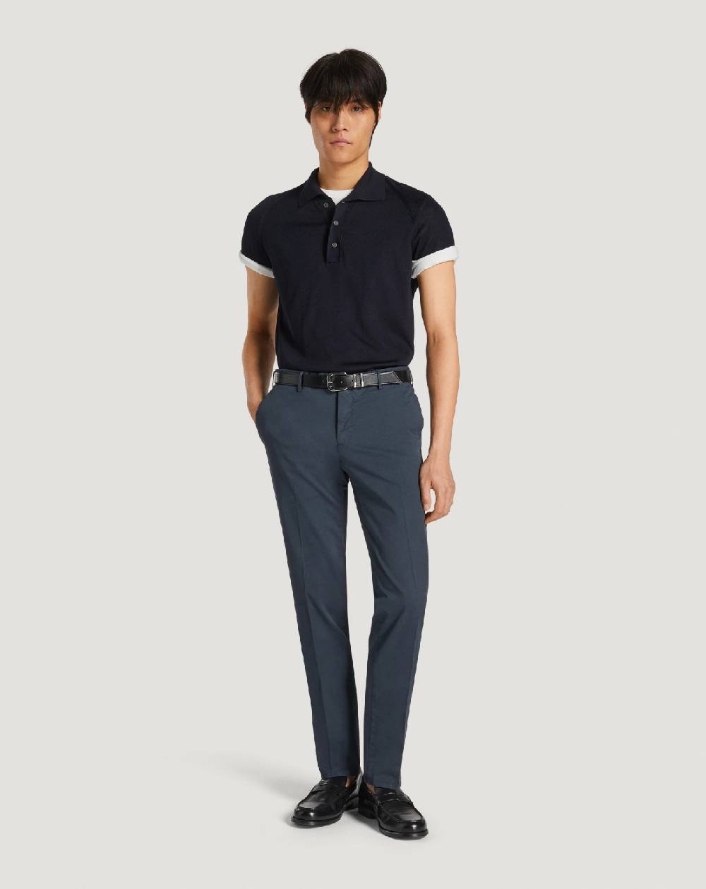 Pt Torino Pantaloni Slim in gabardina stretch Presa