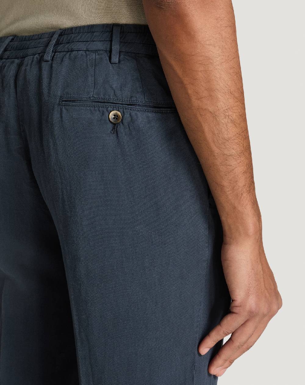 Pt Torino Pantaloni Slim in cotone e lino batavia Saldi