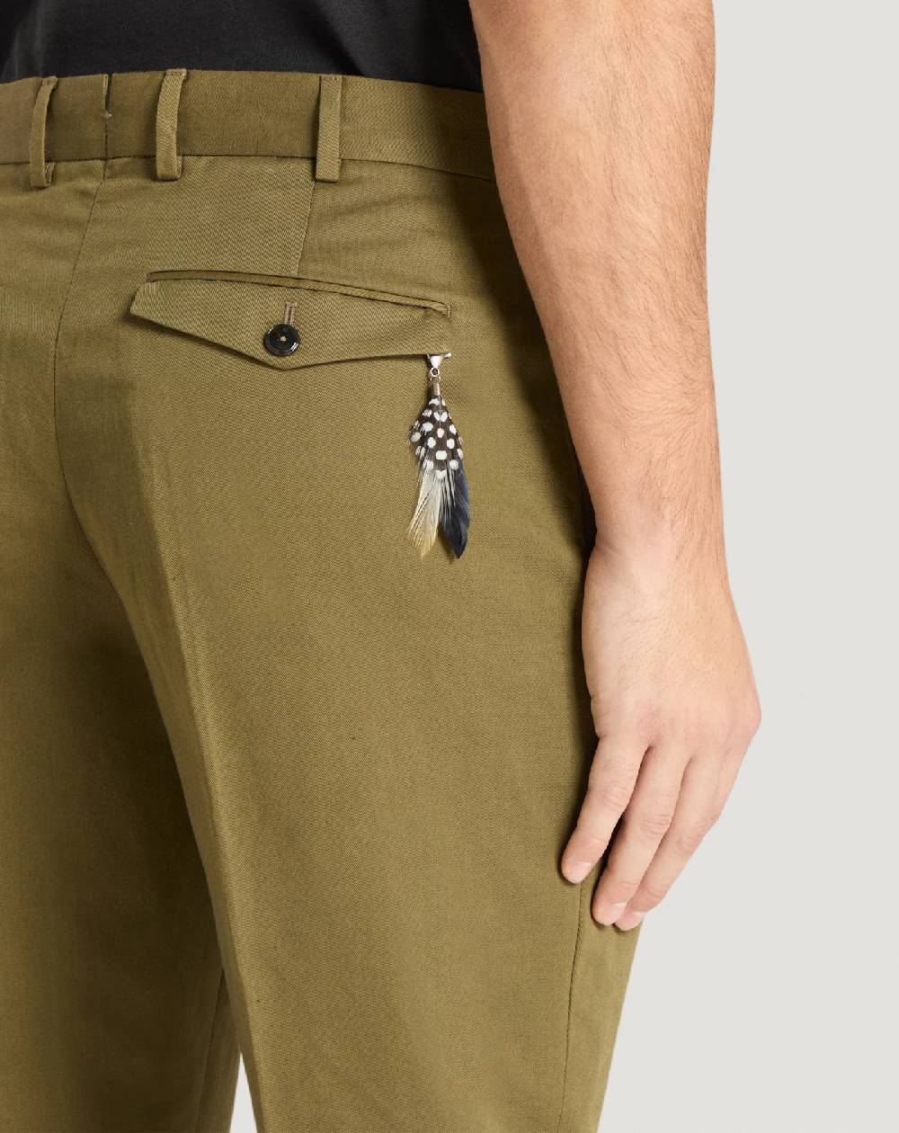Pt Torino Pantaloni Rebel in gabardina di cotone e lino Offerte