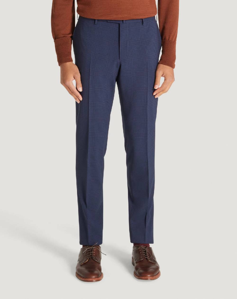 Pt Torino Pantaloni Superslim in lana a quadri Outlet