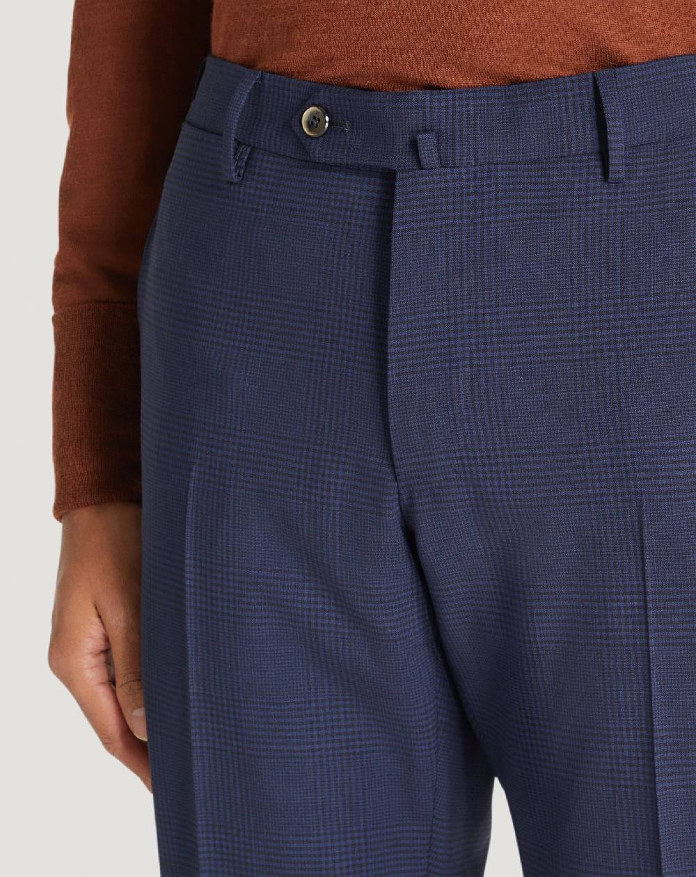 Pt Torino Pantaloni Superslim in lana a quadri Outlet