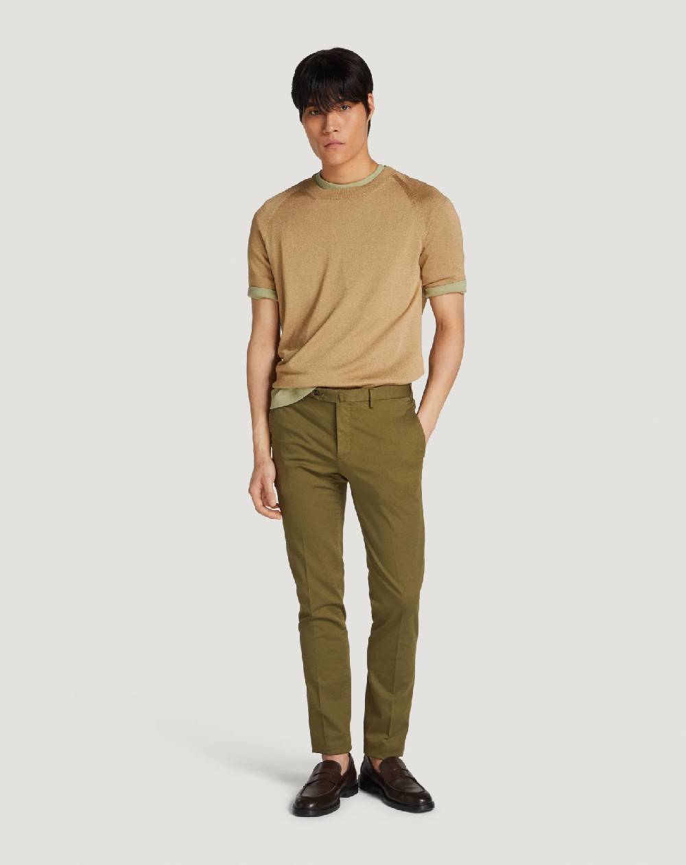 Pt Torino Pantaloni Superslim in tricotina stretch Vendita Economica