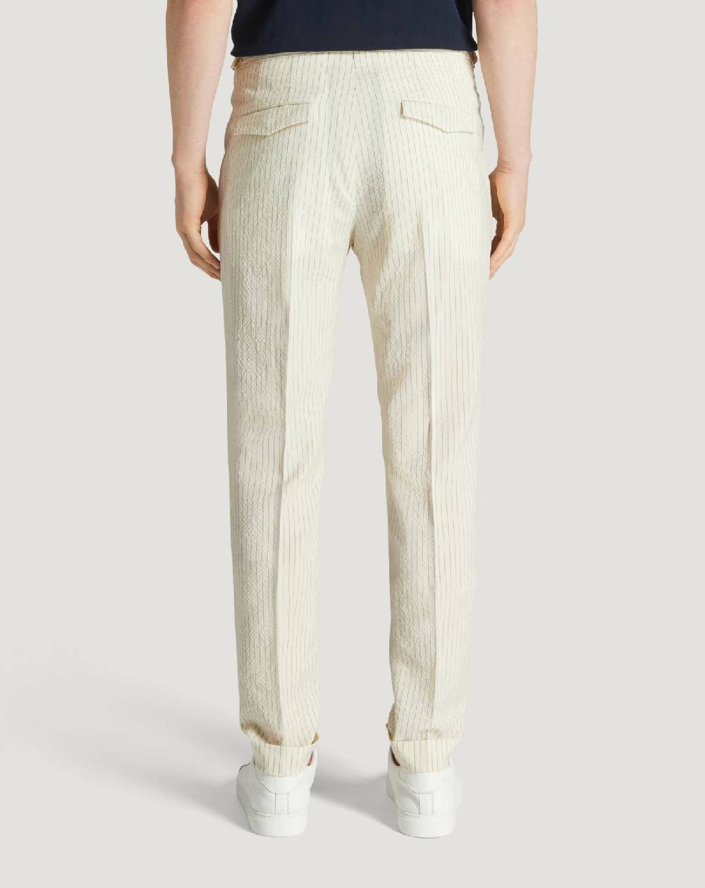 Pt Torino Pantaloni Master in lana seersucker Nuovo