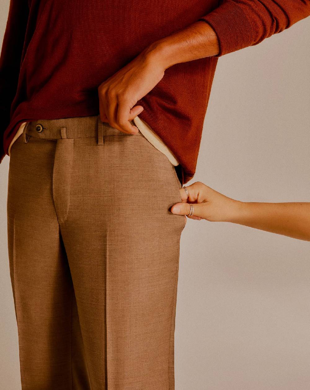 Pt Torino Pantaloni Superslim in lana four season Promozione
