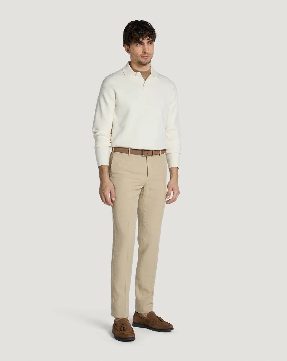 Pt Torino Pantaloni Slim in cotone e lino batavia Qualità Garantita