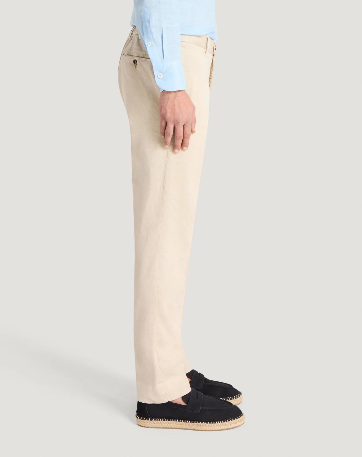 Pt Torino Pantaloni Slim in lino stretch délavé Negozi Online