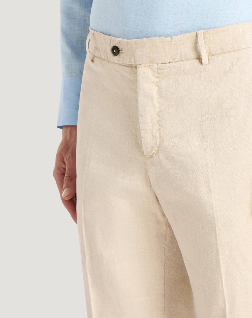 Pt Torino Pantaloni Slim in lino stretch délavé Negozi Online