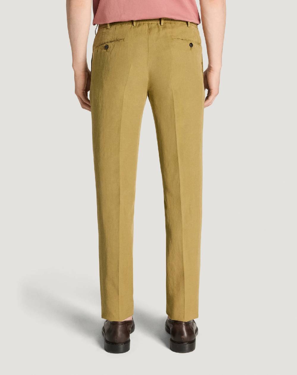 Pt Torino Pantaloni Slim in cotone e lino batavia Fino Al -60%