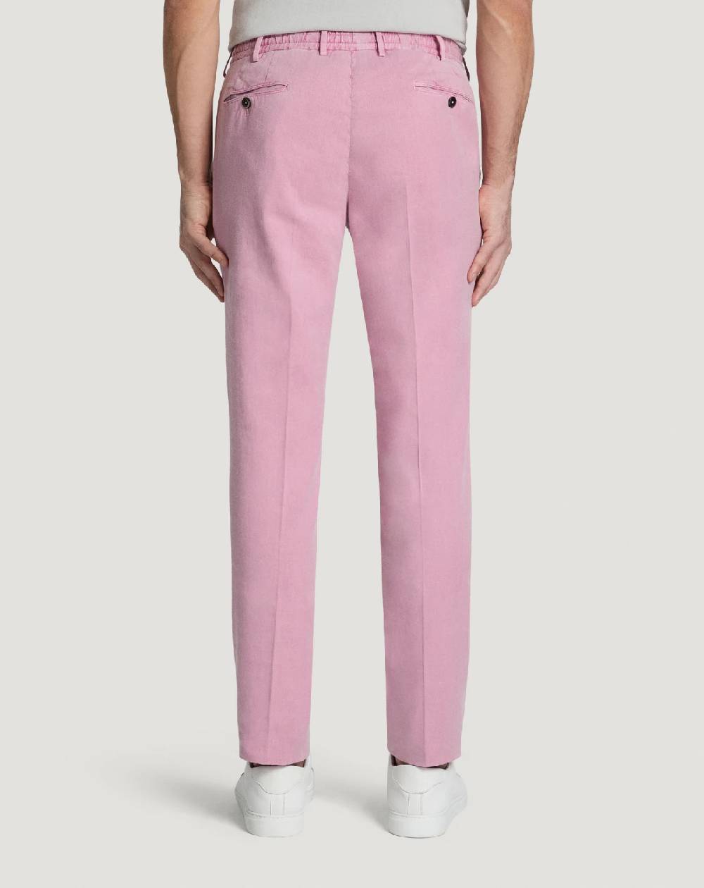 Pt Torino Pantaloni Slim in lino stretch délavé Economico