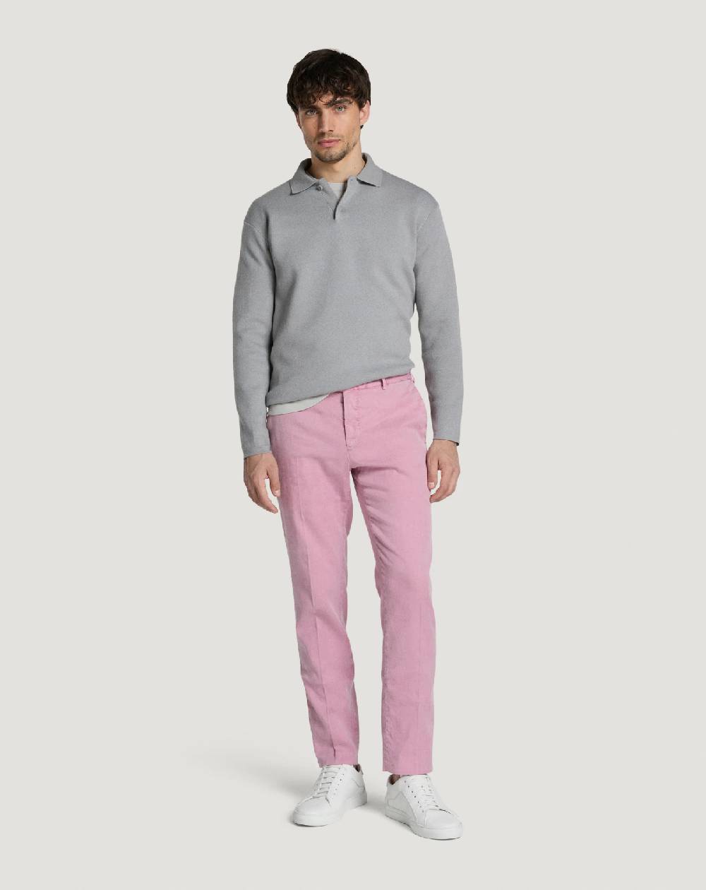 Pt Torino Pantaloni Slim in lino stretch délavé Economico