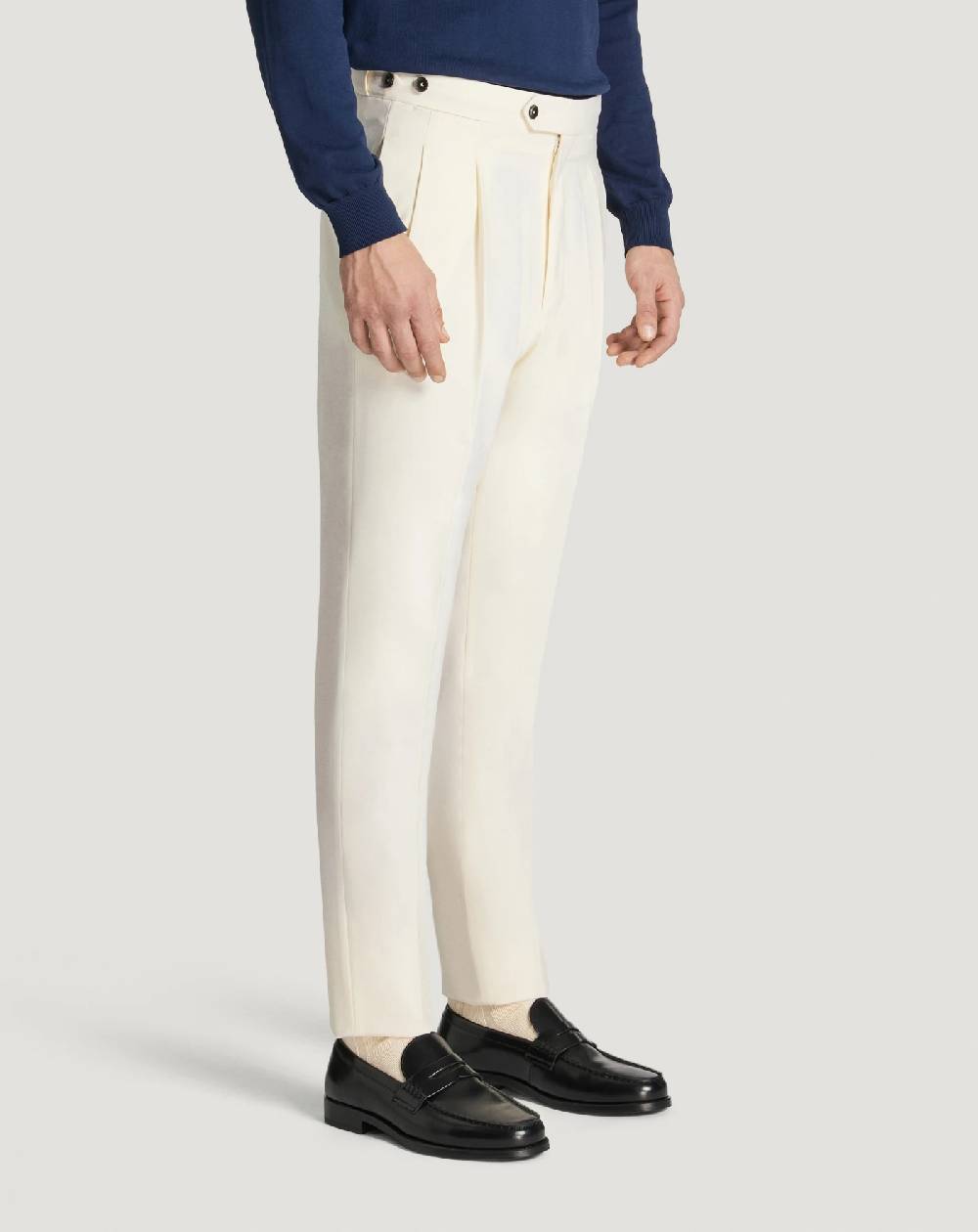Pt Torino Pantaloni Gentleman in lana tropical In Vendita