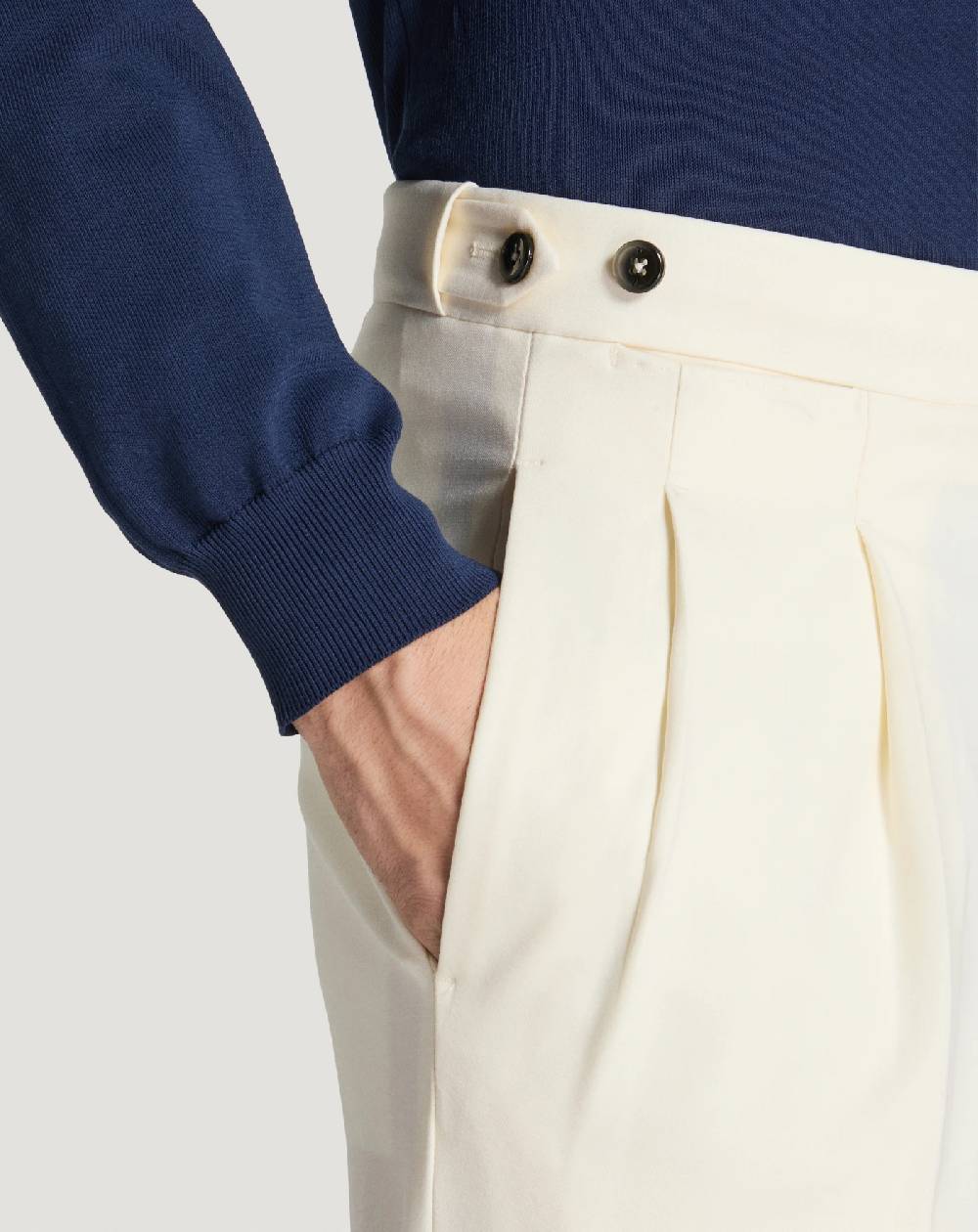 Pt Torino Pantaloni Gentleman in lana tropical In Vendita
