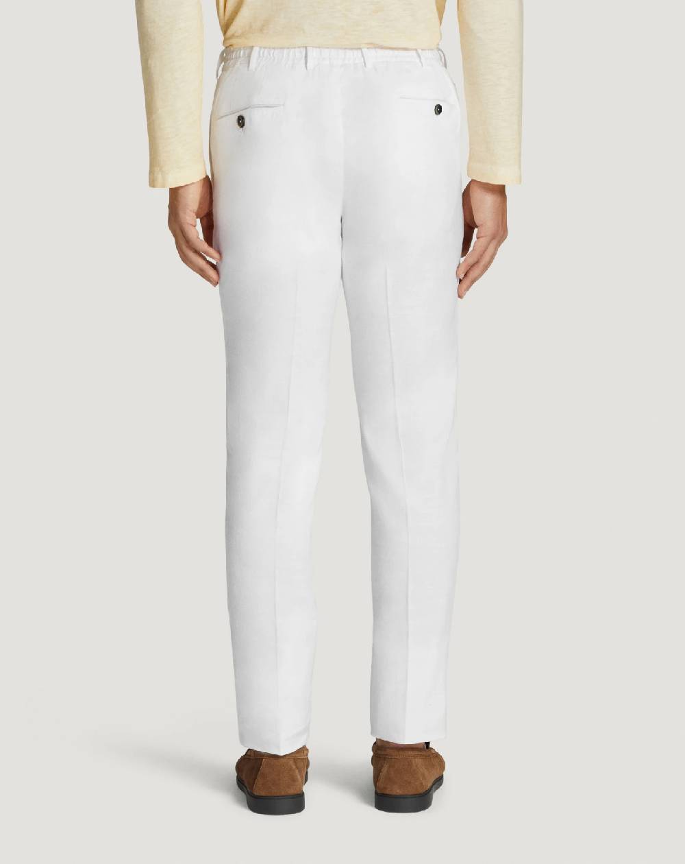 Pt Torino Pantaloni Slim in lino stretch délavé Saldi