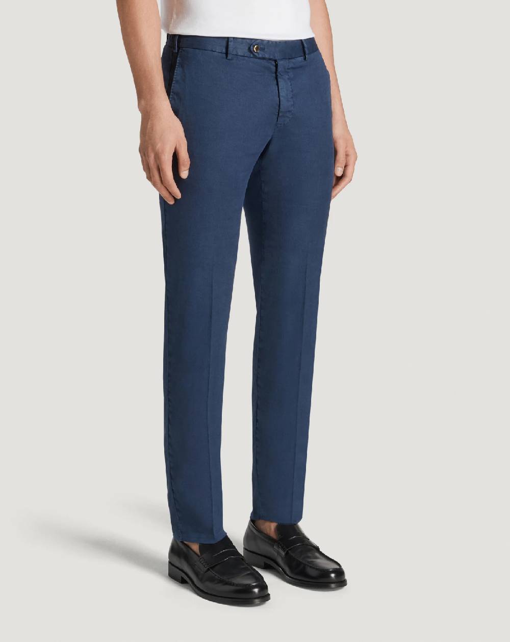 Pt Torino Pantaloni Slim in lino stretch délavé 2025