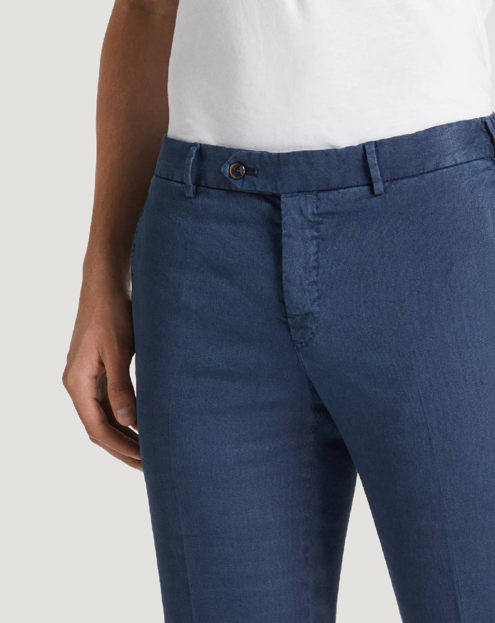 Pt Torino Pantaloni Slim in lino stretch délavé 2025