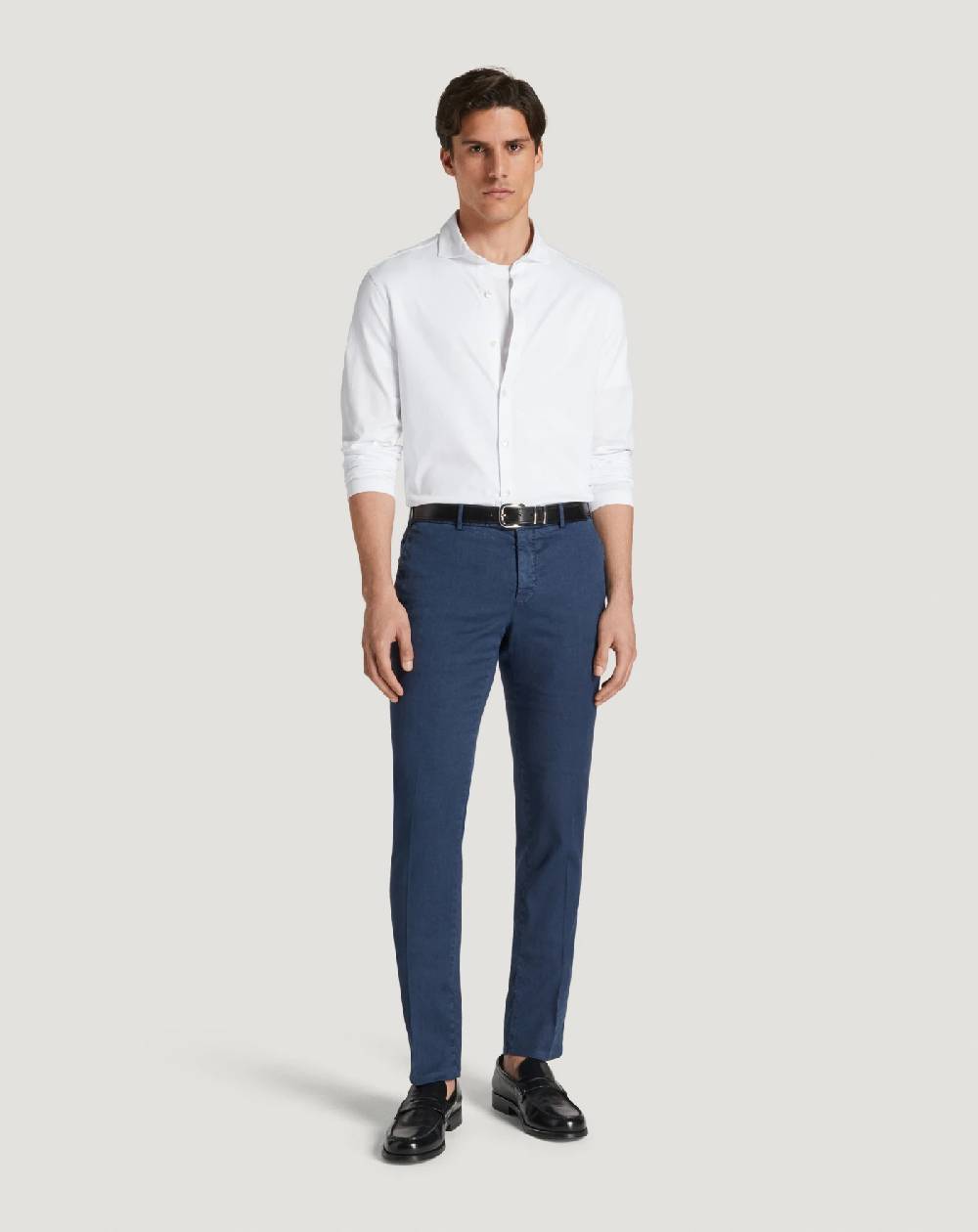 Pt Torino Pantaloni Slim in lino stretch délavé 2025