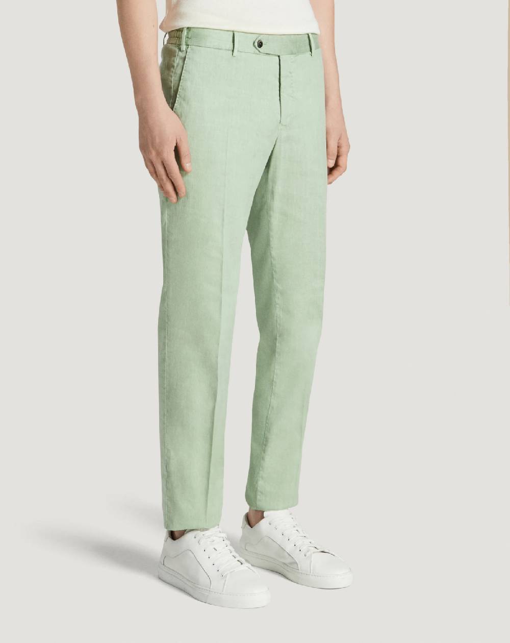Pt Torino Pantaloni Slim in lino stretch délavé 2025