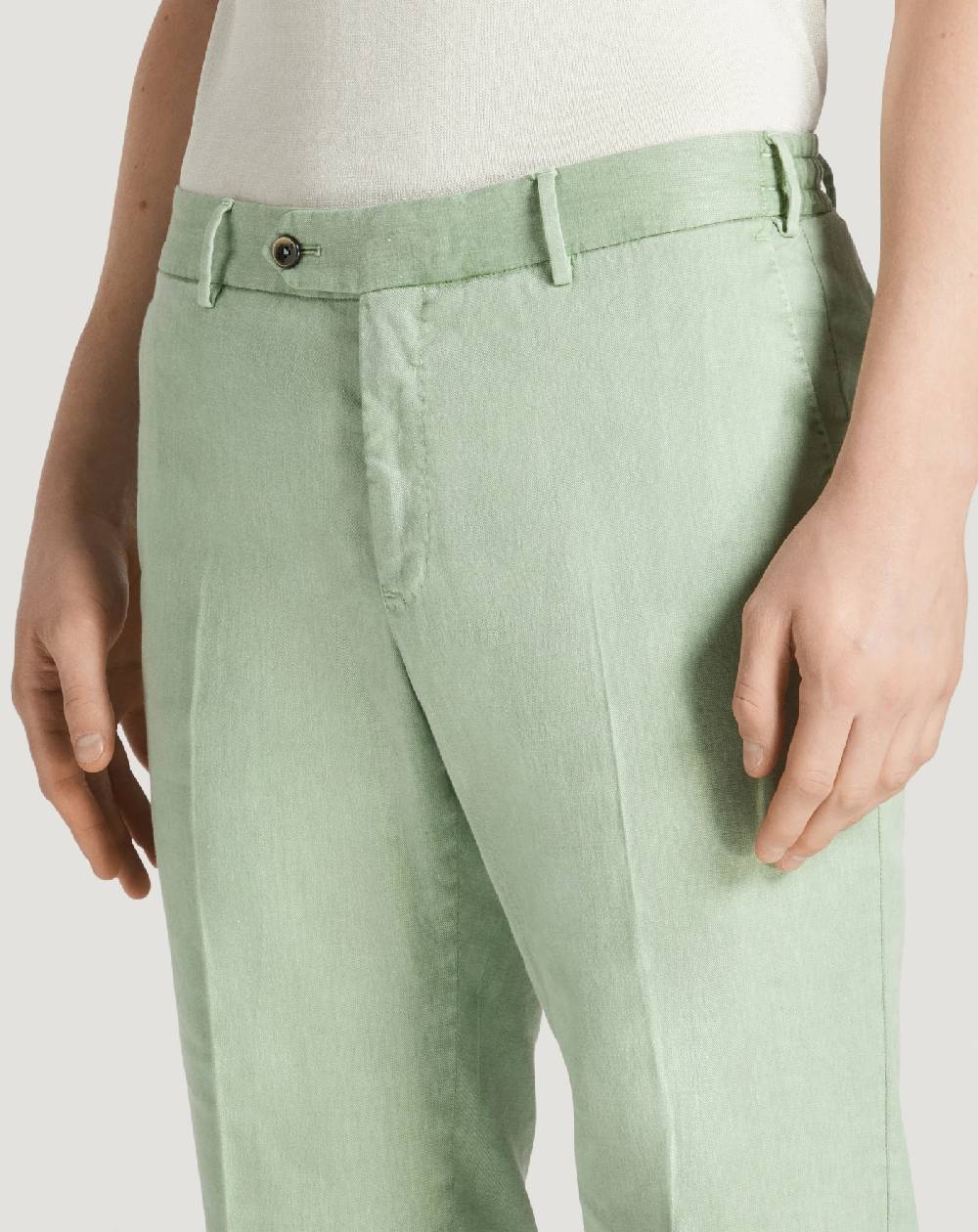Pt Torino Pantaloni Slim in lino stretch délavé 2025