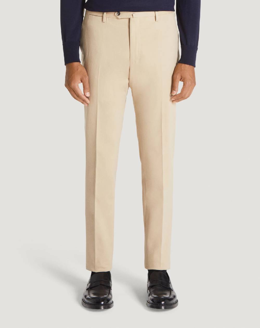 Pt Torino Pantaloni Slim in cotone & cachemire In Linea