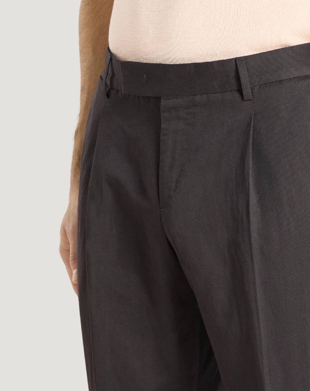 Pt Torino Pantaloni Rebel in gabardina di cotone e lino Acquista Ora