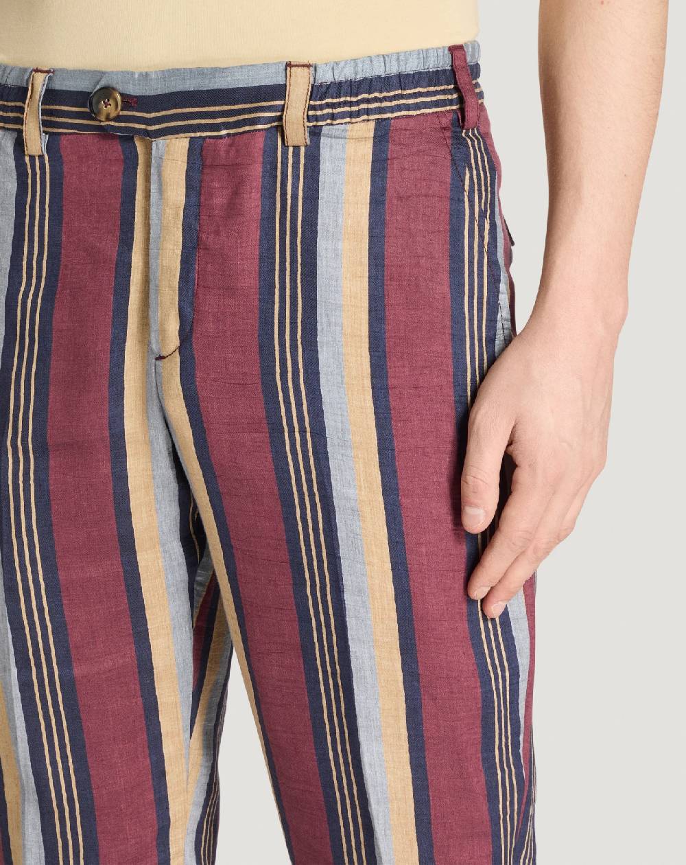 Pt Torino Pantaloni The Rebel in lino fluido Shopping Online
