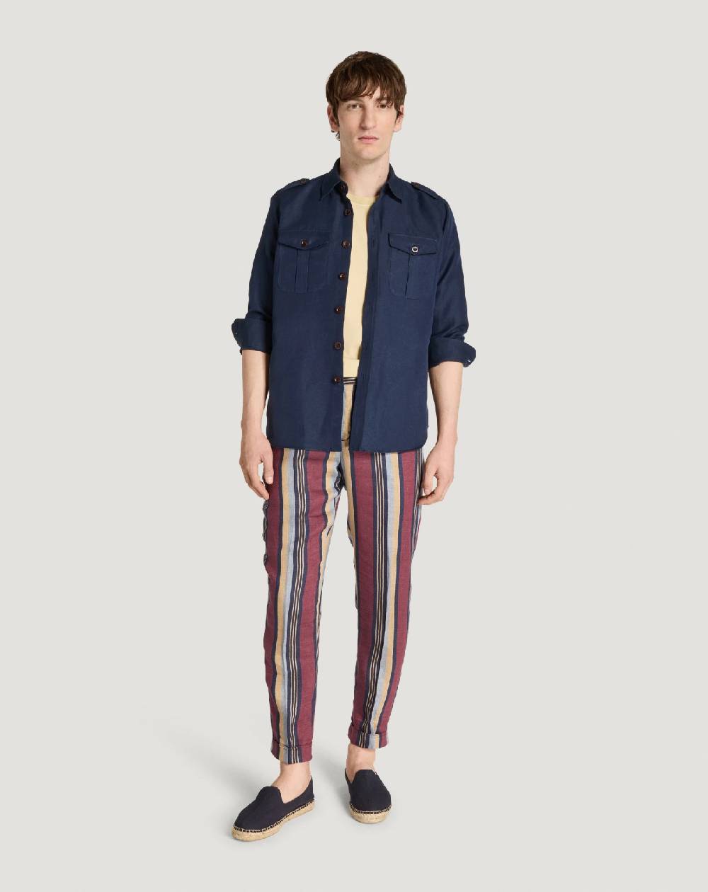 Pt Torino Pantaloni The Rebel in lino fluido Shopping Online