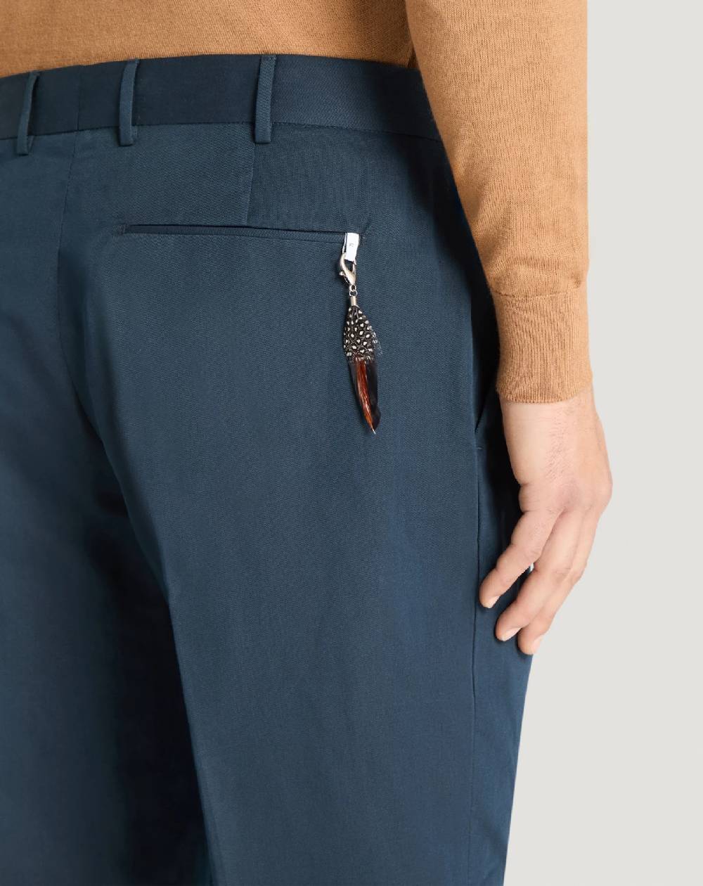 Pt Torino Pantaloni Rebel in gabardina di cotone e lino Sconto