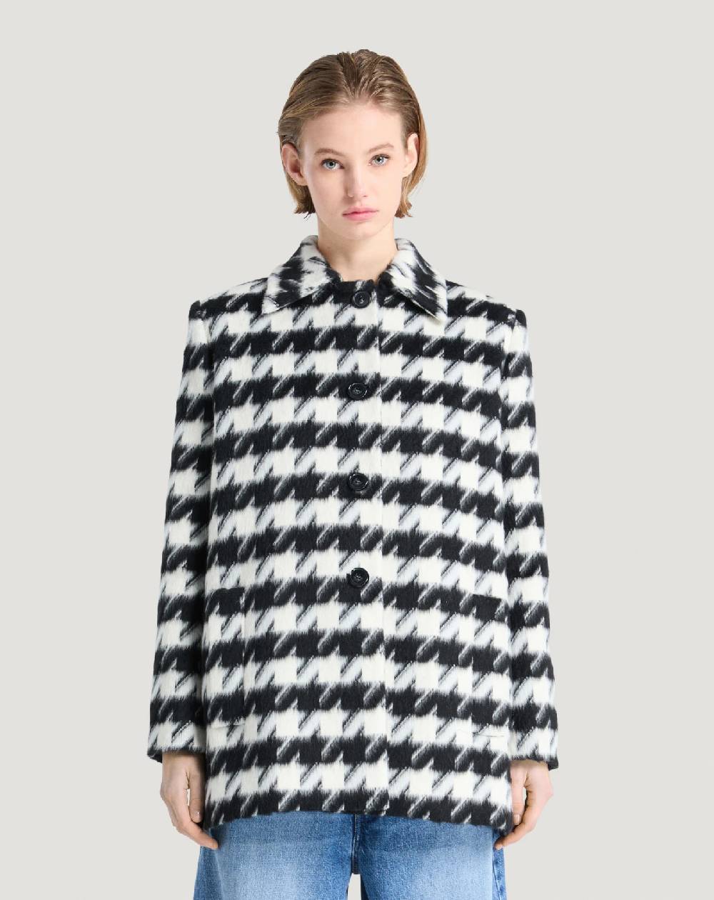 Pt Torino Cappotto in velour pied-de-poule Qualità